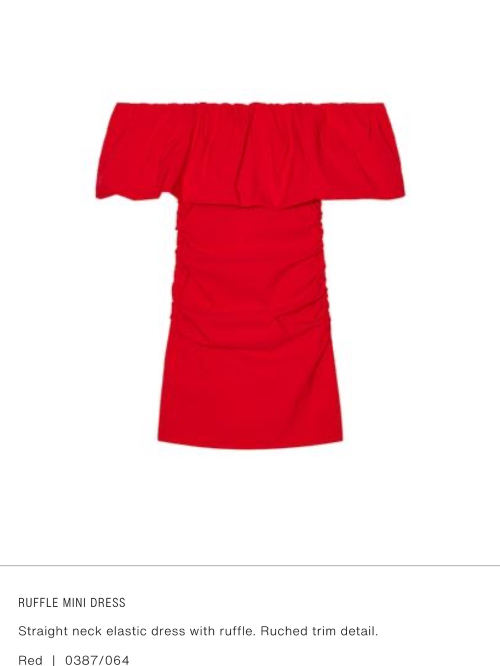 Zara Red Off-Shoulder Mini Dress - Picture 5 of 5
